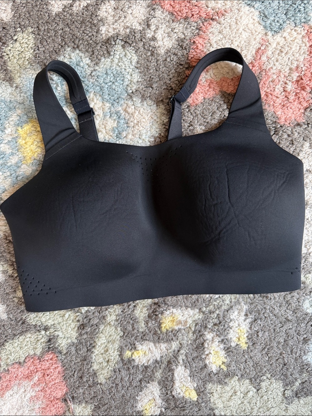 VSX Black Seamless Wireless Sports Bra with Wide Adjustable Straps